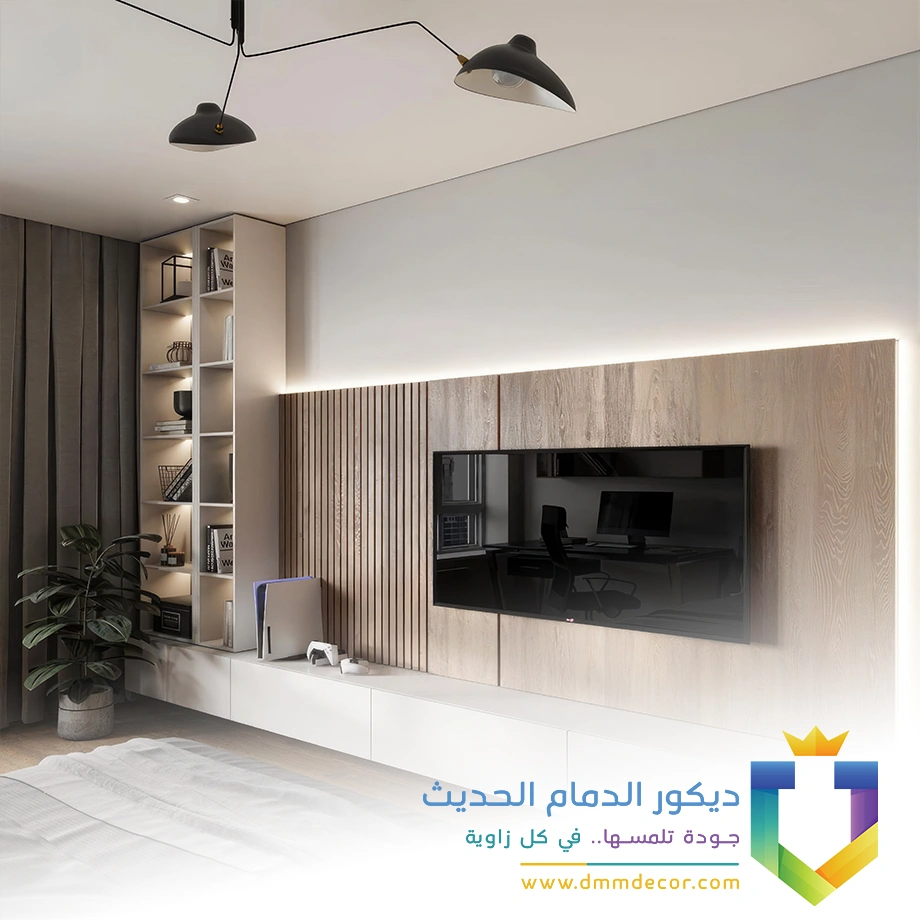 ديكور تلفزيون خشب الدمام