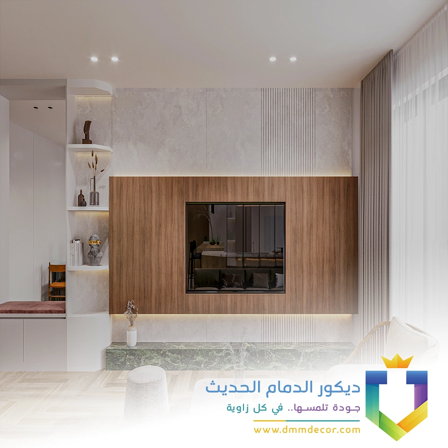 ديكور تلفزيون خشب الخبر