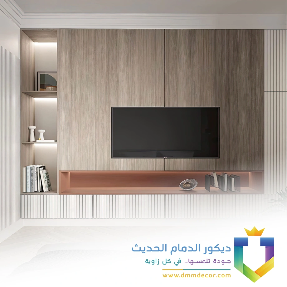 ديكور تلفزيون خشب الجبيل