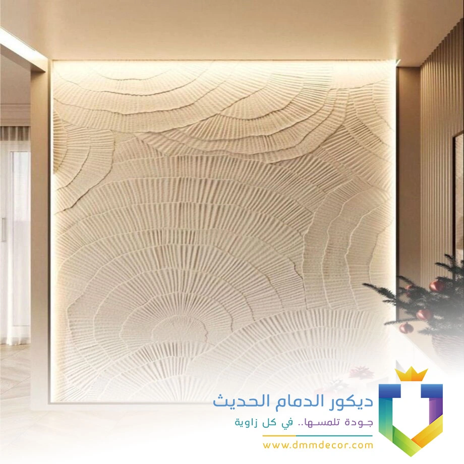 ديكور خشبي محفور للجدران حي طيبة بالجبيل